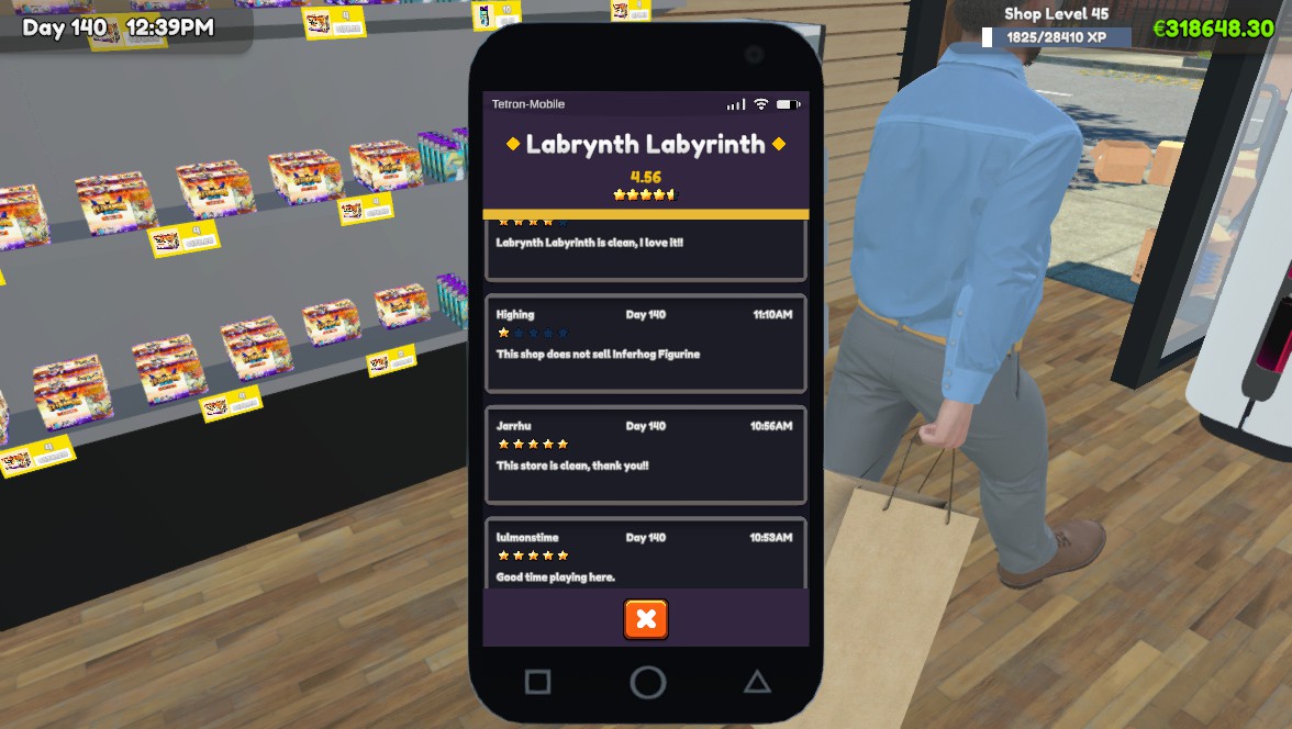 Avis dans le TCG Card Shop Simulator