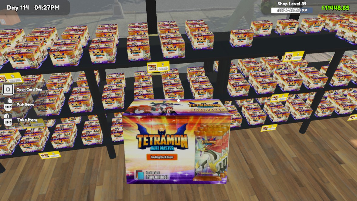 Un seul article dans le TCG Card Shop Simulator
