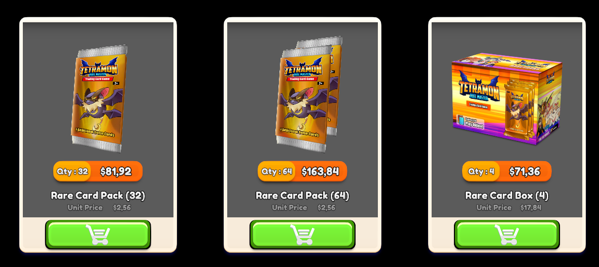 TCG Card Shop Simulator packs